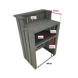 受注製作_BARIKI_レジカウンター 受付カウンター 幅66cm×奥行48cm×高さ95cm_B007A 5枚目の画像