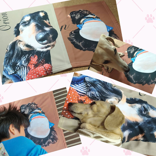 ハンドメイド　オーダー受付ページ　　♡きのこハウス&ブランコ　わんこ　パネル♡ うちの子！オーダーメイドキーホルダー！ワンちゃんネコちゃんインコ