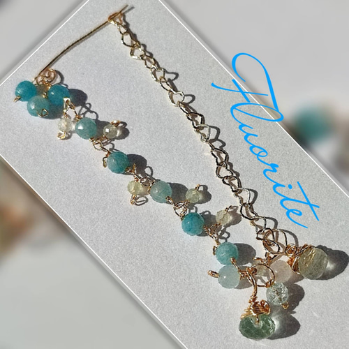 14kgf 最高品質ラブラドライトフローライト ネックレス 誕生石 贈り物  