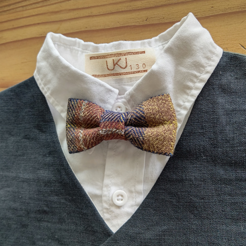 七五三や結婚式などに✳︎ハンドメイド✳︎蝶ネクタイブラウン