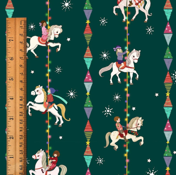 (S)クリスマスメリーゴーランド　Christmas Carousel Stripe by Belle &Boo 3枚目の画像