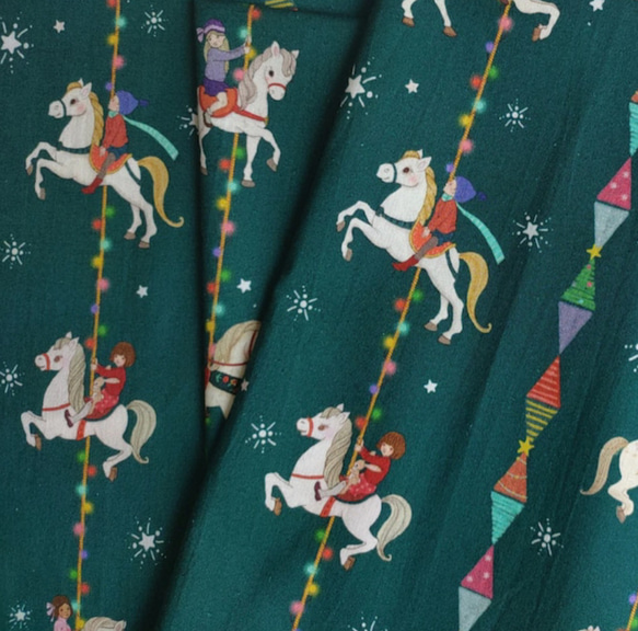 (S)クリスマスメリーゴーランド　Christmas Carousel Stripe by Belle &Boo 4枚目の画像