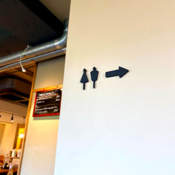 トイレサイン・トイレ看板・レディースピクトグラム・女性用マーク 3枚目の画像