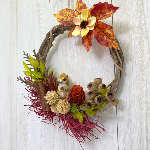 商品名【唯】あいみょん♥ローズの花束風スワッグリース✳ 秋冬リース 商品