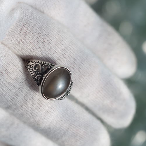 ムーンストーン指輪 anq. 指輪 リング 「anq.」K10・Moonstoneリング ホワイトムーン