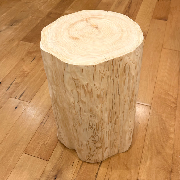 Hinoki  Wood  Stool 【Flare】No.395 3枚目の画像