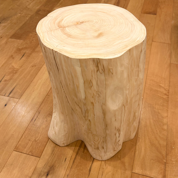 Hinoki  Wood  Stool 【Flare】No.395 2枚目の画像