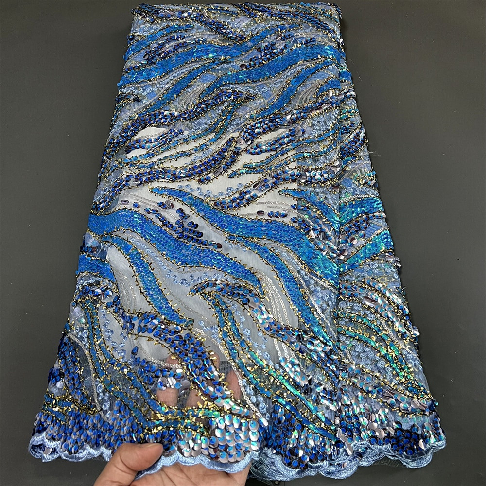 豪華スパンコールクロス  大容量130cm*4.5m　ブルー