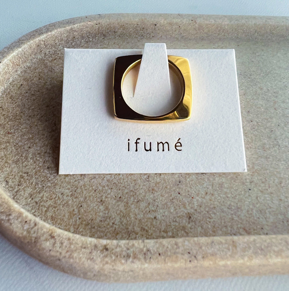 【ifumé】金属アレルギー対応 スクエアリング サージカルステンレス 9枚目の画像