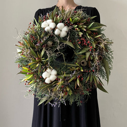 クリスマスリース/冬リース/ドライフラワーリース/ギフト/飾り/フラワーリース クリスマス輸入リースMサイズ クリスマスリース 玄関 クリスマス