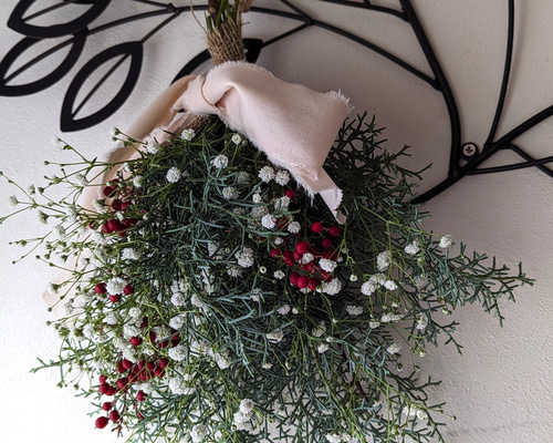 ドライフラワー  スワッグ　パンパスグラス　ブルーアイス ドライフラワー スワッグパンパスグラスブルーアイス