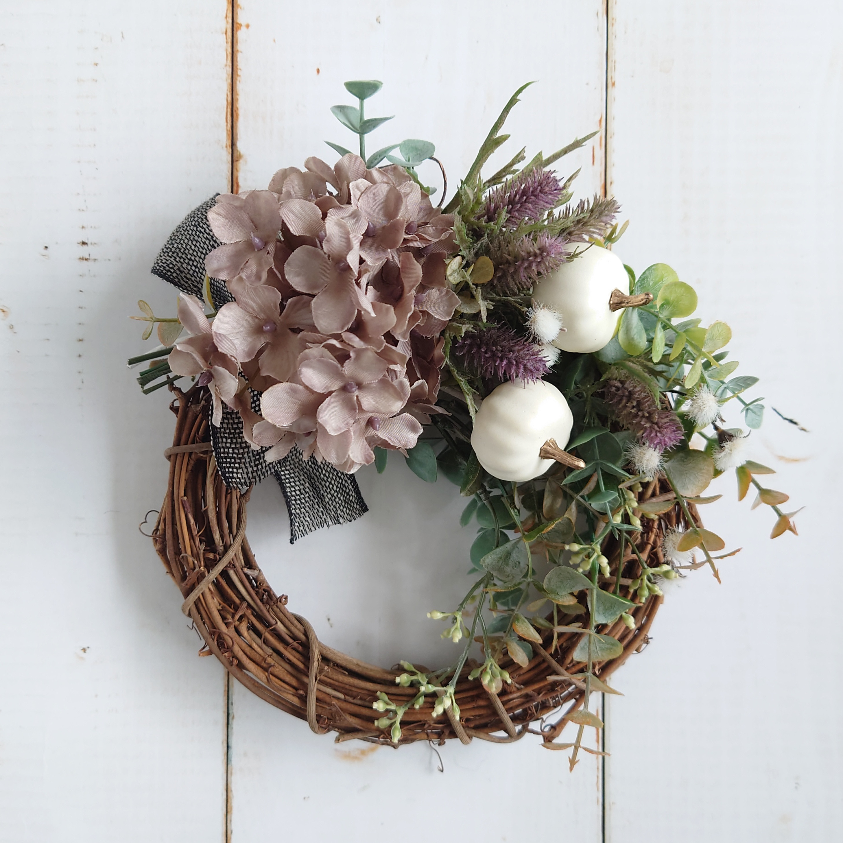 専用＊Halloween* カボチャのくすみカラー フェイクスワッグ