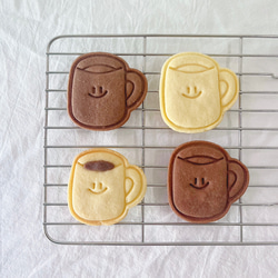 スマイル マグカップクッキーカッターセット/ カフェ クッキー型 / キャラクター スタンプ 2枚目の画像
