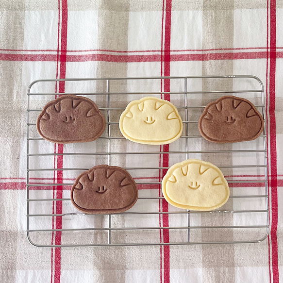 スマイルライ麦パン クッキーカッターセット/ カフェクッキー型 / 焼き菓子スタンプ 4枚目の画像
