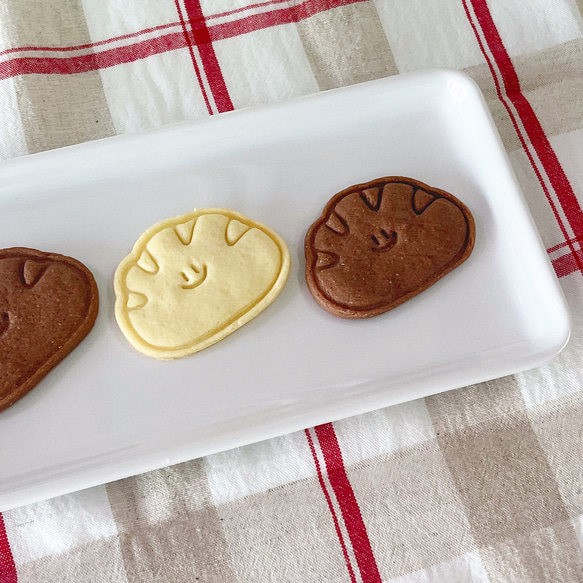 スマイルライ麦パン クッキーカッターセット/ カフェクッキー型 / 焼き菓子スタンプ 6枚目の画像