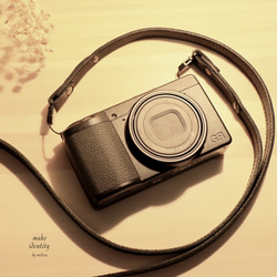 ひも通し式レザーストラップ（RICOH GR3など） 5枚目の画像