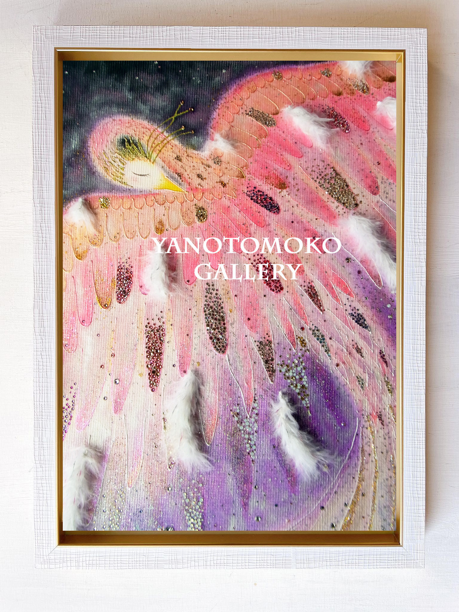 鳳凰の絵 癒し 鳳凰 フェニックス 不死鳥 ヒーリング  優しい 新作 ポスター パステル画 ホスピタルアート