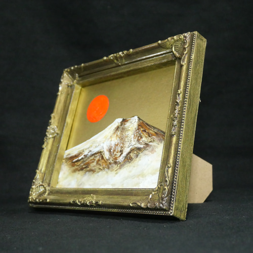 油絵 油彩 油彩画 絵 絵画 ミニ絵画【黄金富士山】 絵画 HR 通販