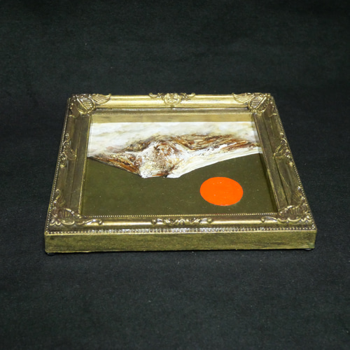 油絵 油彩 油彩画 絵 絵画 ミニ絵画【黄金富士山】 絵画 HR 通販