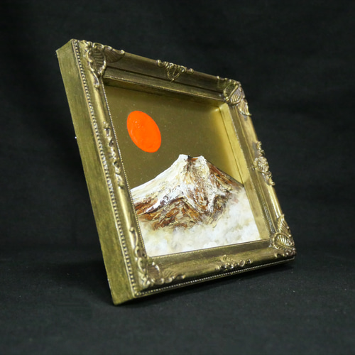 油絵 油彩 油彩画 絵 絵画 ミニ絵画【黄金富士山】 絵画 HR 通販