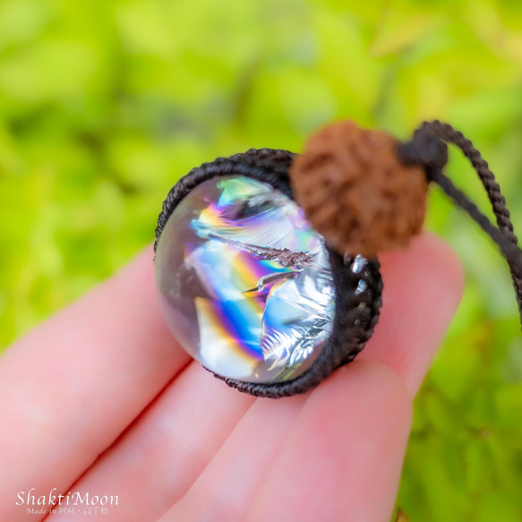 レア・希少！虹色の地球！9面！スペシャルアイリスクォーツと