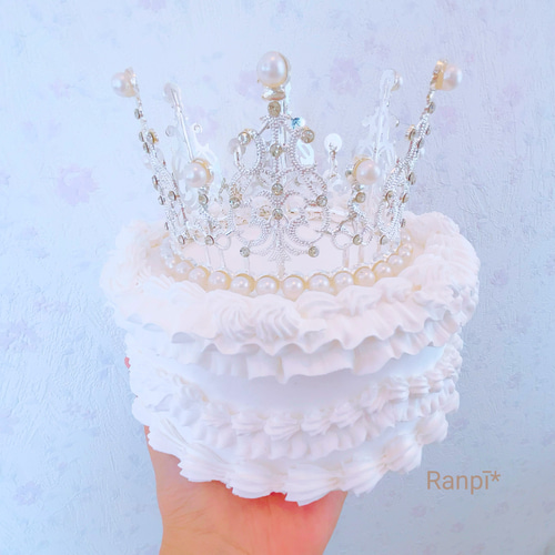 クレイケーキ*クレイクリームケーキ*ティアラ(王冠) その他インテリア