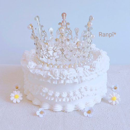 クレイケーキ*クレイクリームケーキ*ティアラ(王冠) その他インテリア
