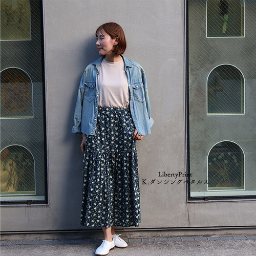 リバティプリント《切替ギャザースカート》11種類から選べる柄