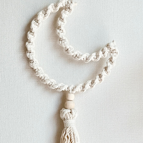 月のマクラメタペストリー☽◌ ムーンタペストリー マクラメ タッセル