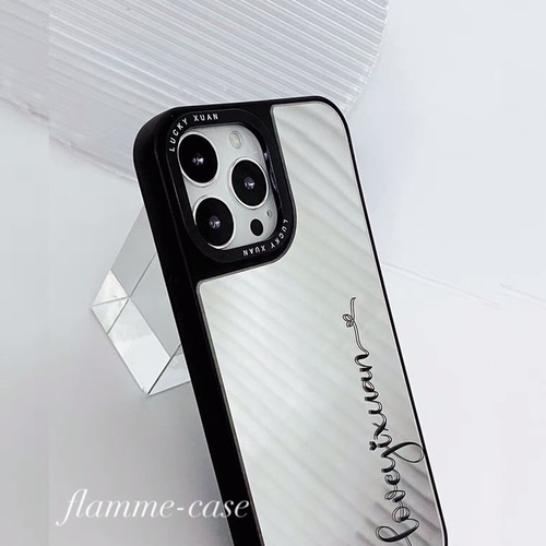 名入れ✨ミラー 2箇所文字入れ可能 イニシャル オリジナル iPhone
