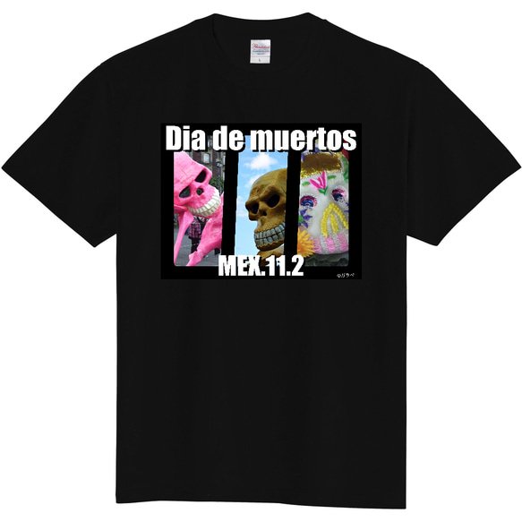 [世界の街]メキシコシティDia de muertos(死者の日） Tシャツ 1枚目の画像