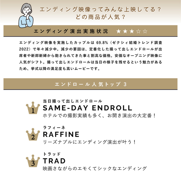 結婚式エンドロールムービー「TRAD」ビンテージ感のある木目がナチュラルでおしゃれなエンディング演出！レストランウェディ 2枚目の画像