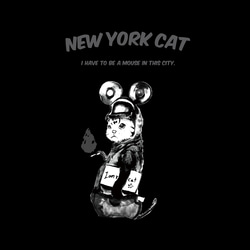 「NYの猫」/しっかりコットン生地スウェット 5枚目の画像