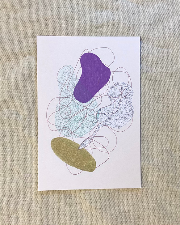 抽象畫-紫與金 畫 藝術 藝術品 pilotjuice繪畫 果汁筆繪畫 第1張的照片