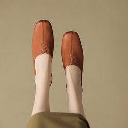23 秋冬新款女士真皮鞋時尚獨特鞋高跟鞋 22 厘米-25 厘米 2 色 #828⭐免運費⭐ 第4張的照片