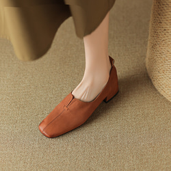 23 秋冬新款女士真皮鞋時尚獨特鞋高跟鞋 22 厘米-25 厘米 2 色 #828⭐免運費⭐ 第6張的照片