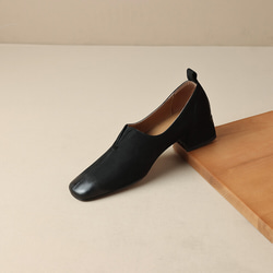 23 秋冬新款女士真皮鞋時尚獨特鞋高跟鞋 22 厘米-25 厘米 2 色 #828⭐免運費⭐ 第16張的照片