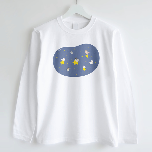 長袖Tシャツ（天体観測 / 文鳥） 2枚目の画像