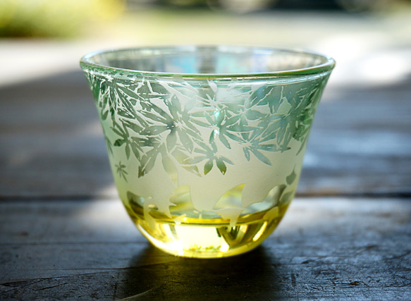 【再販】若紅葉と銀杏のお猪口 2枚目の画像