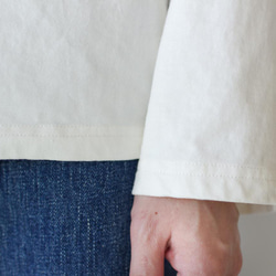 pablo cotton/center back long sleeve t /white 9枚目の画像
