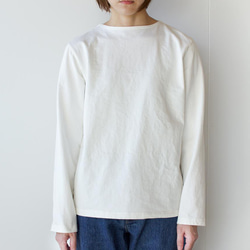 pablo cotton/center back long sleeve t /white 4枚目の画像