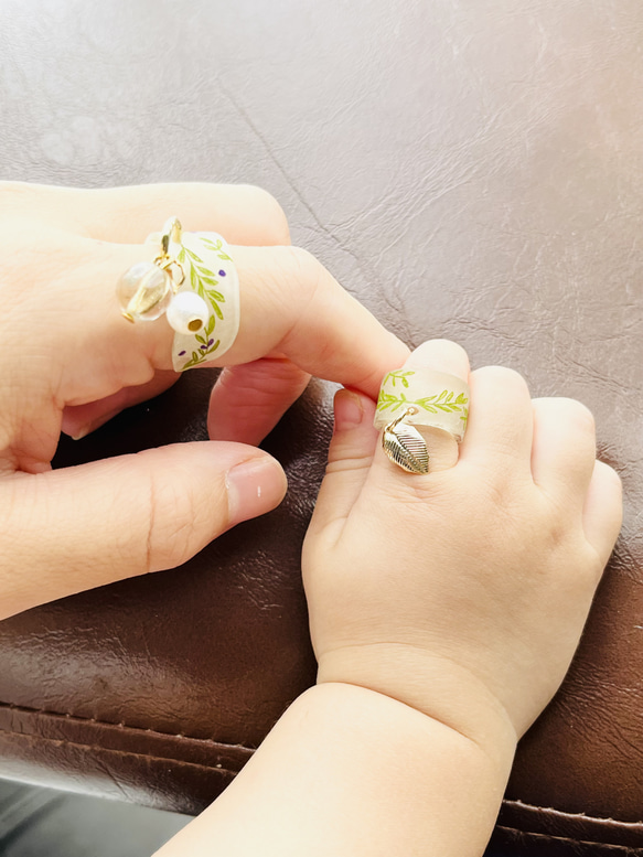 お揃いオリーブ ring＊新生児〜大人まで 3枚目の画像