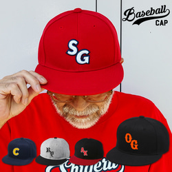 【ベースボールキャップ】  父の日 お父さん オリジナル 刺繍 キャップ 帽子 名入れ 名前入り 野球 ユニフォーム チ 1枚目の画像