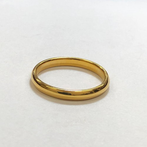 K24 純金 幅4.3mm 甲丸リング 指輪 シンプルリング メンズリング