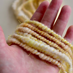 tenna + ひよこのようなアートヤーン textured yarn 手つむぎ毛糸 手紡ぎ糸 約10g　#5056 2枚目の画像