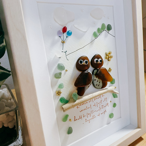 幸せと笑顔♡シーグラスアート