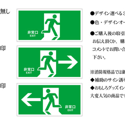 【Lサイズ】非常口 出口 避難誘導 避難灯 災害 火災 おもしろグッズ サイン ランプ 看板 置物 雑貨 ライトBOX 6枚目の画像