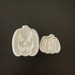 親子カボチャのクッキー型2点セット《ハロウィン・ジャックオーランタン・かぼちゃスタンプ付き》 2枚目の画像