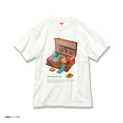 「Journey with you 一緒にいく気のネコ」 コットンTシャツ/送料無料 3枚目の画像