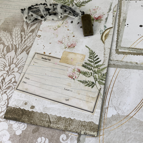 コラージュ アンティーク タグ【TREASURE】 メッセージカード atelier